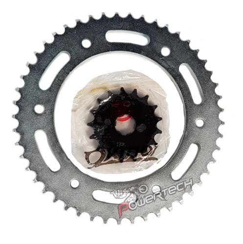 KIT CORONA Y PIÑON OKINOI ACERO HONDA XR 150 49 Y 17