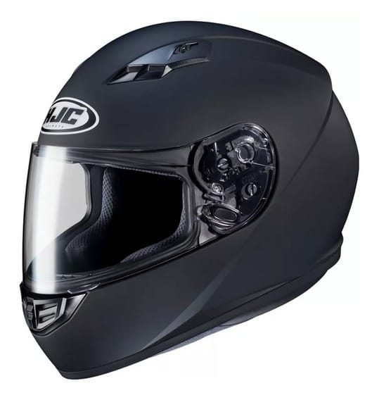 CASCO HJC INTEGRAL CS-15 SOLIDO SEMI FLAT BLACK NEGRO MATE